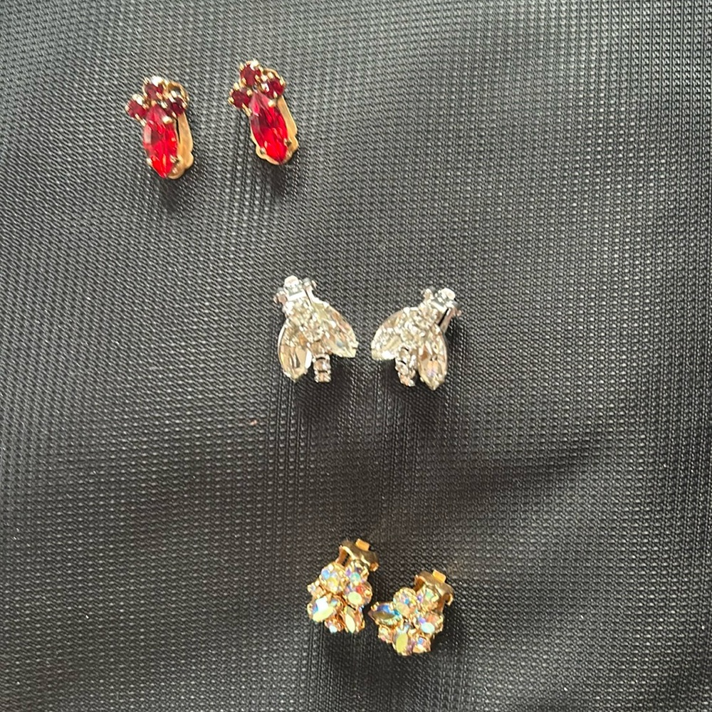 Vintage clip on earring bundle